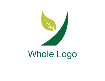 Letter Y made of leaf logo