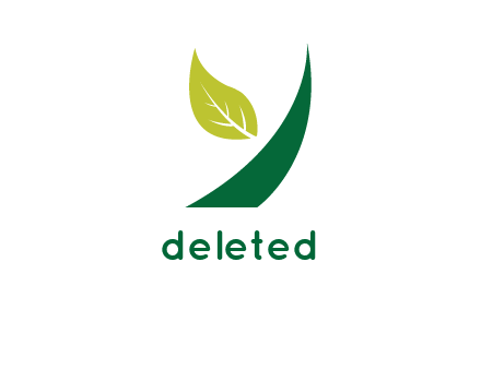 Letter Y made of leaf logo