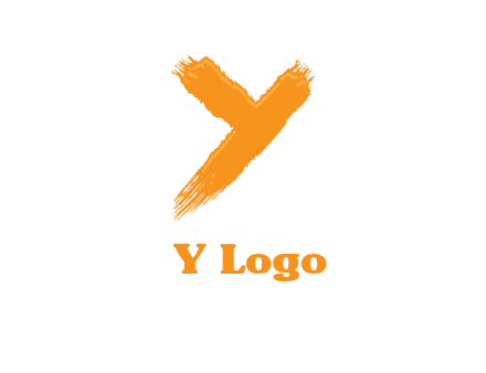 letter Y in brush stroke logo