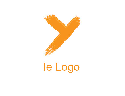 letter Y in brush stroke logo