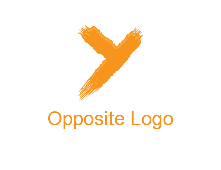 letter Y in brush stroke logo