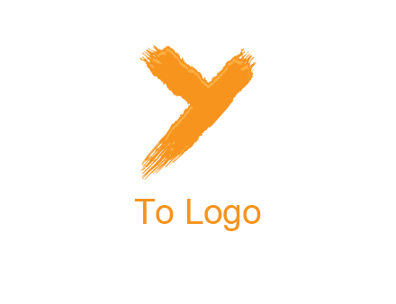 letter Y in brush stroke logo