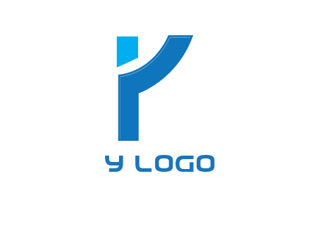 abstract person forming letter Y logo