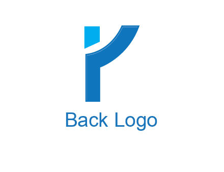 abstract person forming letter Y logo