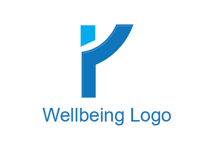 abstract person forming letter Y logo