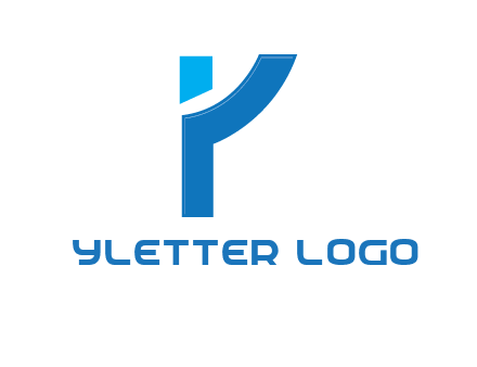 abstract person forming letter Y logo