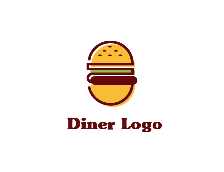 abstract burger logo