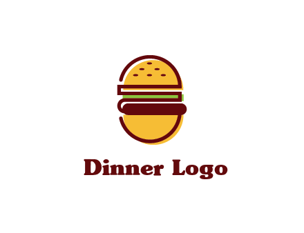 abstract burger logo