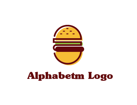 abstract burger logo