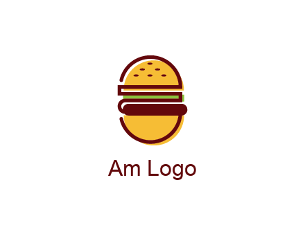 abstract burger logo