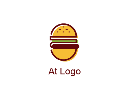 abstract burger logo