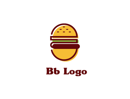 abstract burger logo