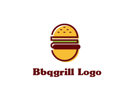 abstract burger logo