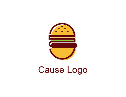 abstract burger logo