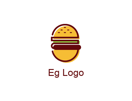 abstract burger logo