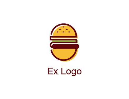 abstract burger logo