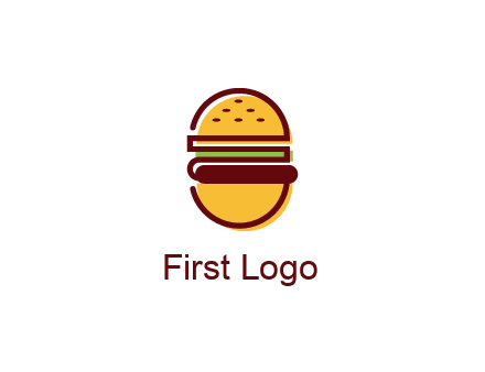 abstract burger logo