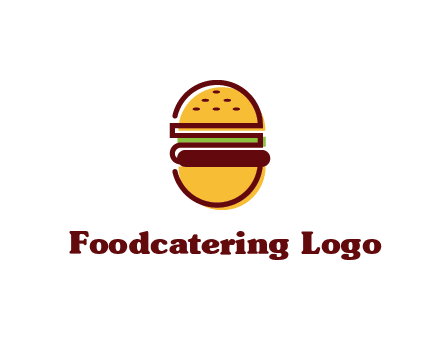 abstract burger logo