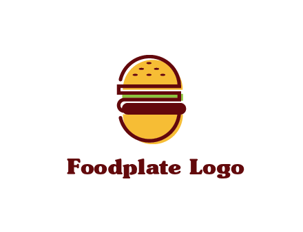 abstract burger logo