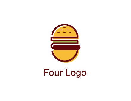 abstract burger logo