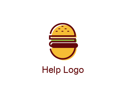 abstract burger logo