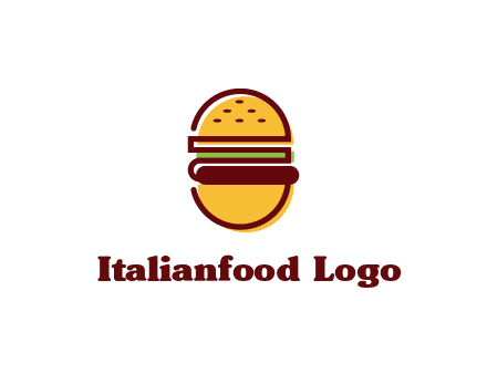 abstract burger logo