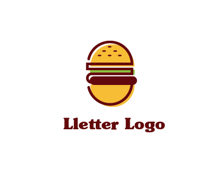 abstract burger logo