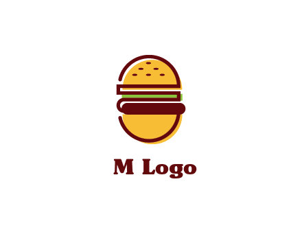 abstract burger logo