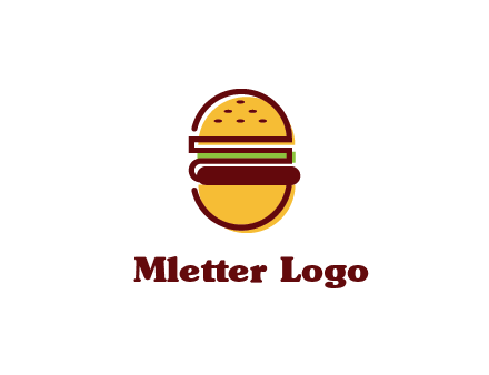 abstract burger logo