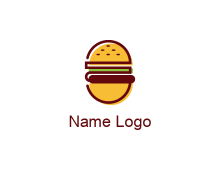 abstract burger logo