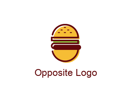 abstract burger logo
