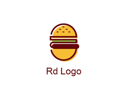 abstract burger logo