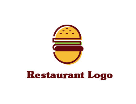 abstract burger logo