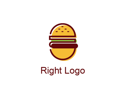 abstract burger logo