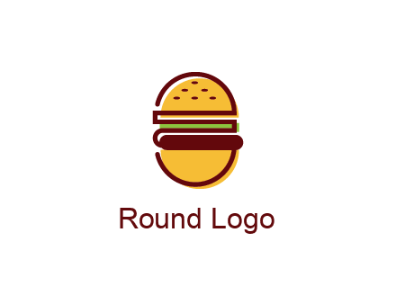 abstract burger logo