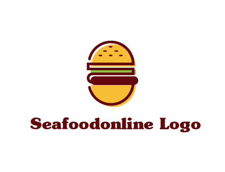 abstract burger logo