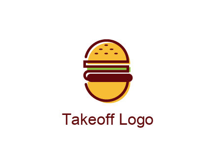 abstract burger logo