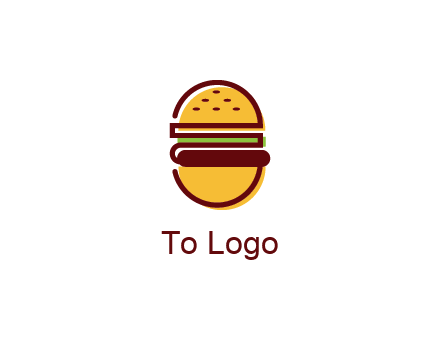 abstract burger logo