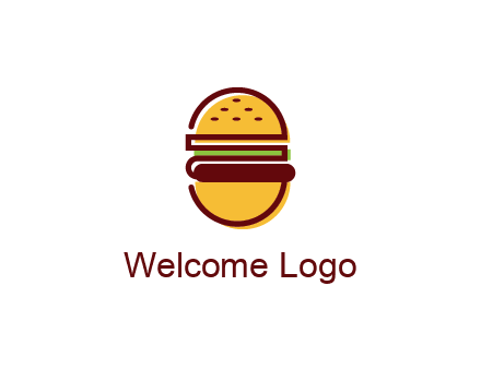 abstract burger logo