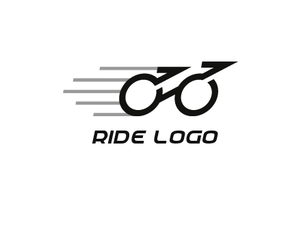 fast abstract bicycle logo