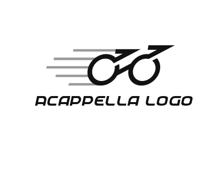 fast abstract bicycle logo