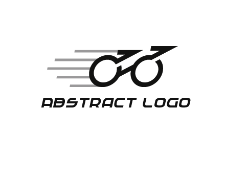 fast abstract bicycle logo