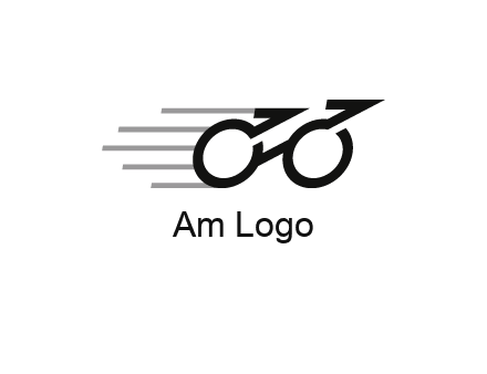 fast abstract bicycle logo
