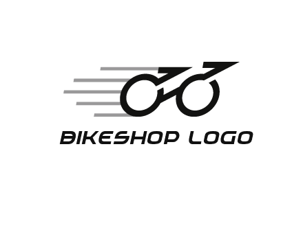 fast abstract bicycle logo