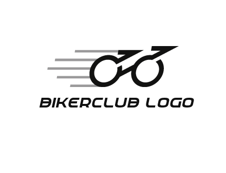 fast abstract bicycle logo