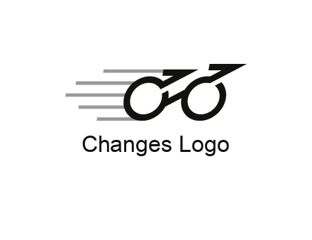 fast abstract bicycle logo
