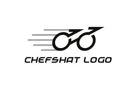 fast abstract bicycle logo
