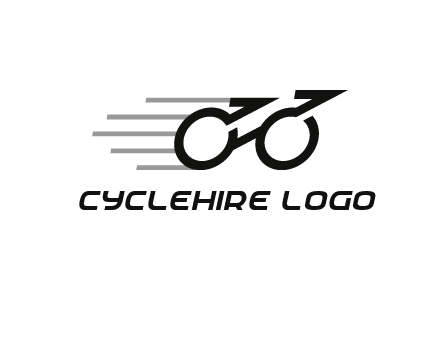 fast abstract bicycle logo