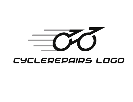 fast abstract bicycle logo