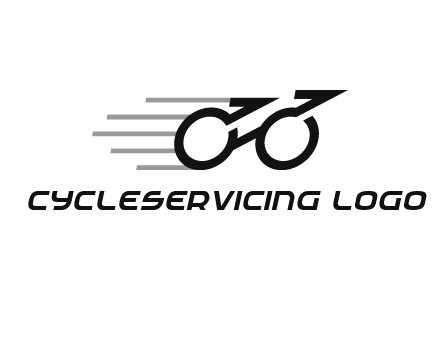 fast abstract bicycle logo